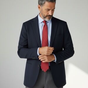 Tommy Hilfiger Red and Gold Tie Set